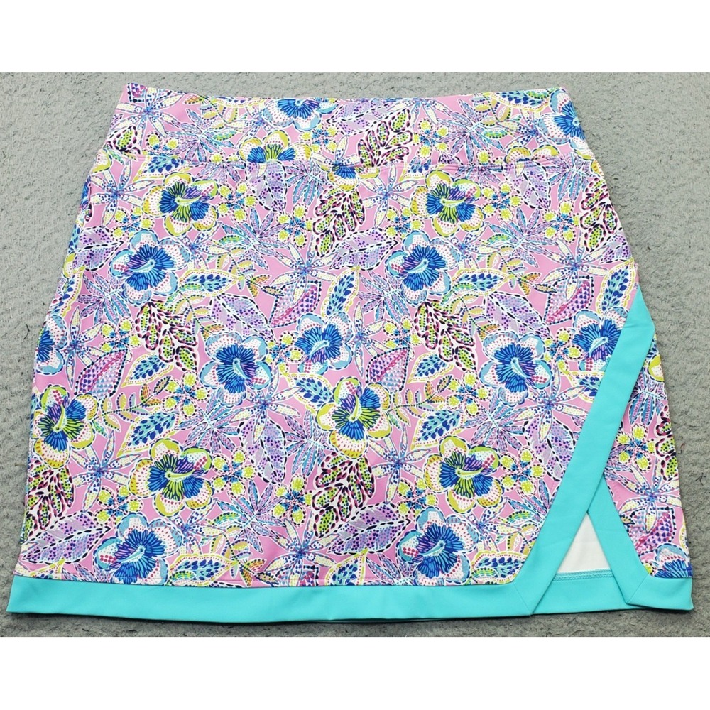 Stella Parker Sport Golf Tennis Skort Womens Medium Multi Floral Lined Pull On